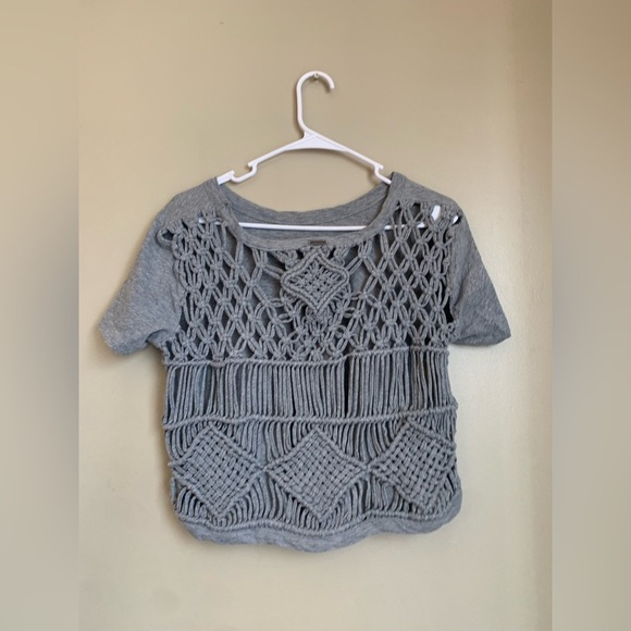 Billabong Pocket Tee Weaving Loom Back, cropped macrame rope open back - Picture 5 of 7